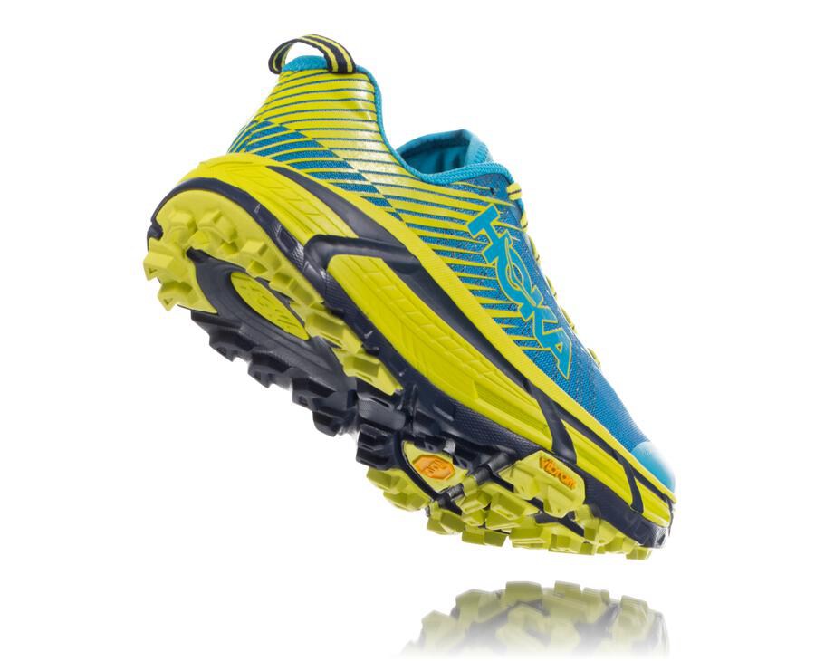 Zapatillas Trail Hoka One One Hombre - Evo Mafate 2 - Azules/Verde - UDT284097